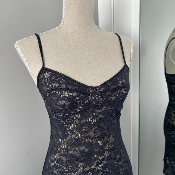 Wilfred dark grey lace mini dress - Picture 3 of 4